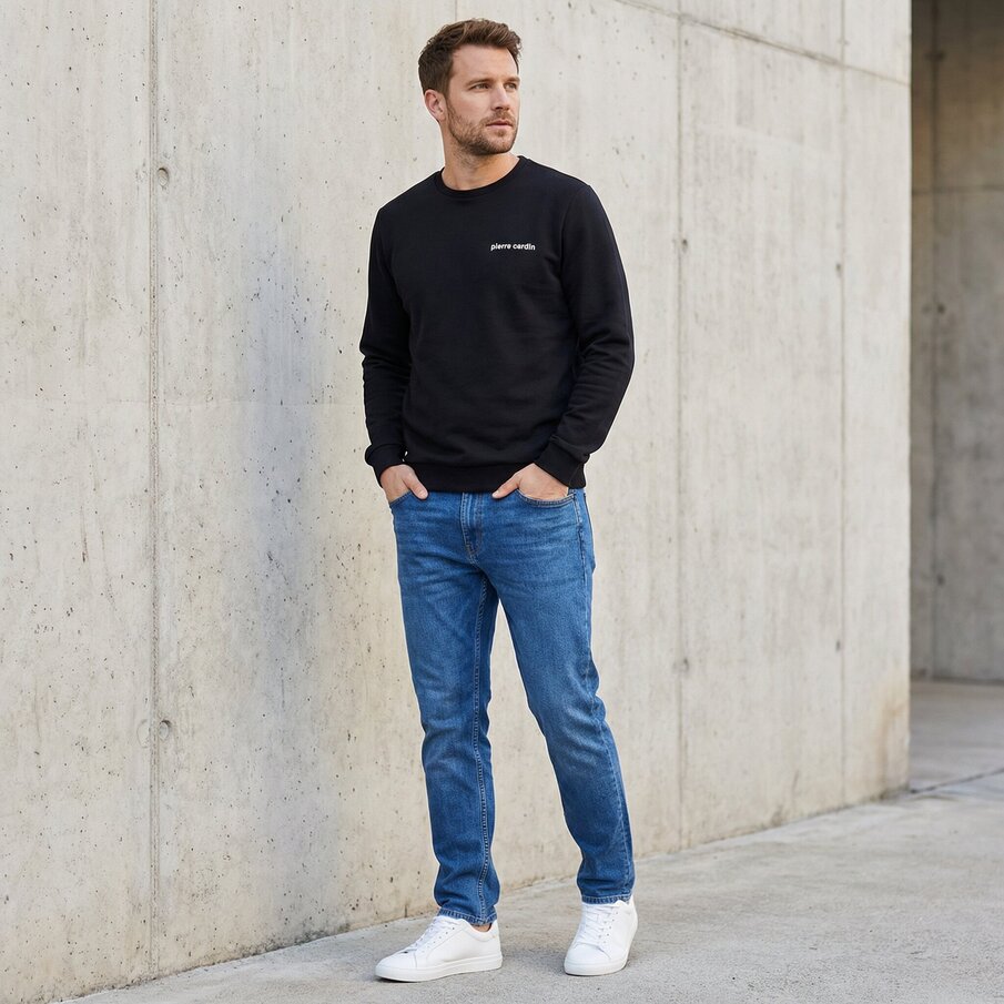 Pierre Cardin Round Neck Crew Herren Sweatshirt O103221-B000
