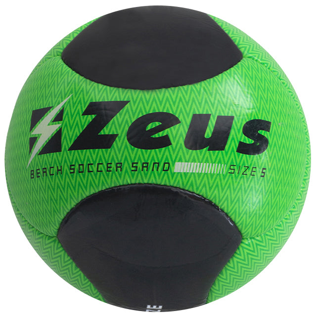 Zeus Beach Soccer Ballon de foot NÃ©on Vert Noir