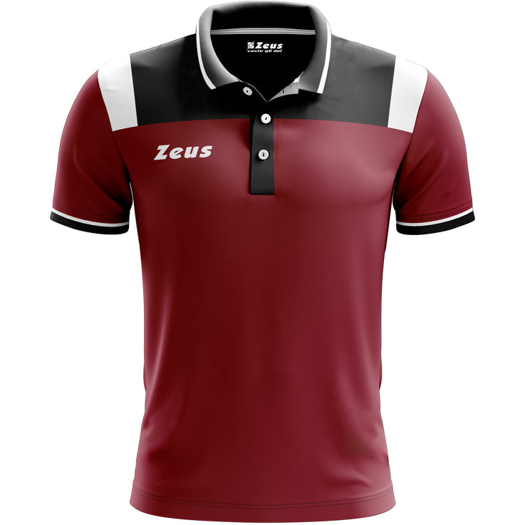 Zeus Vesuvio Hommes Polo rouge foncÃ©