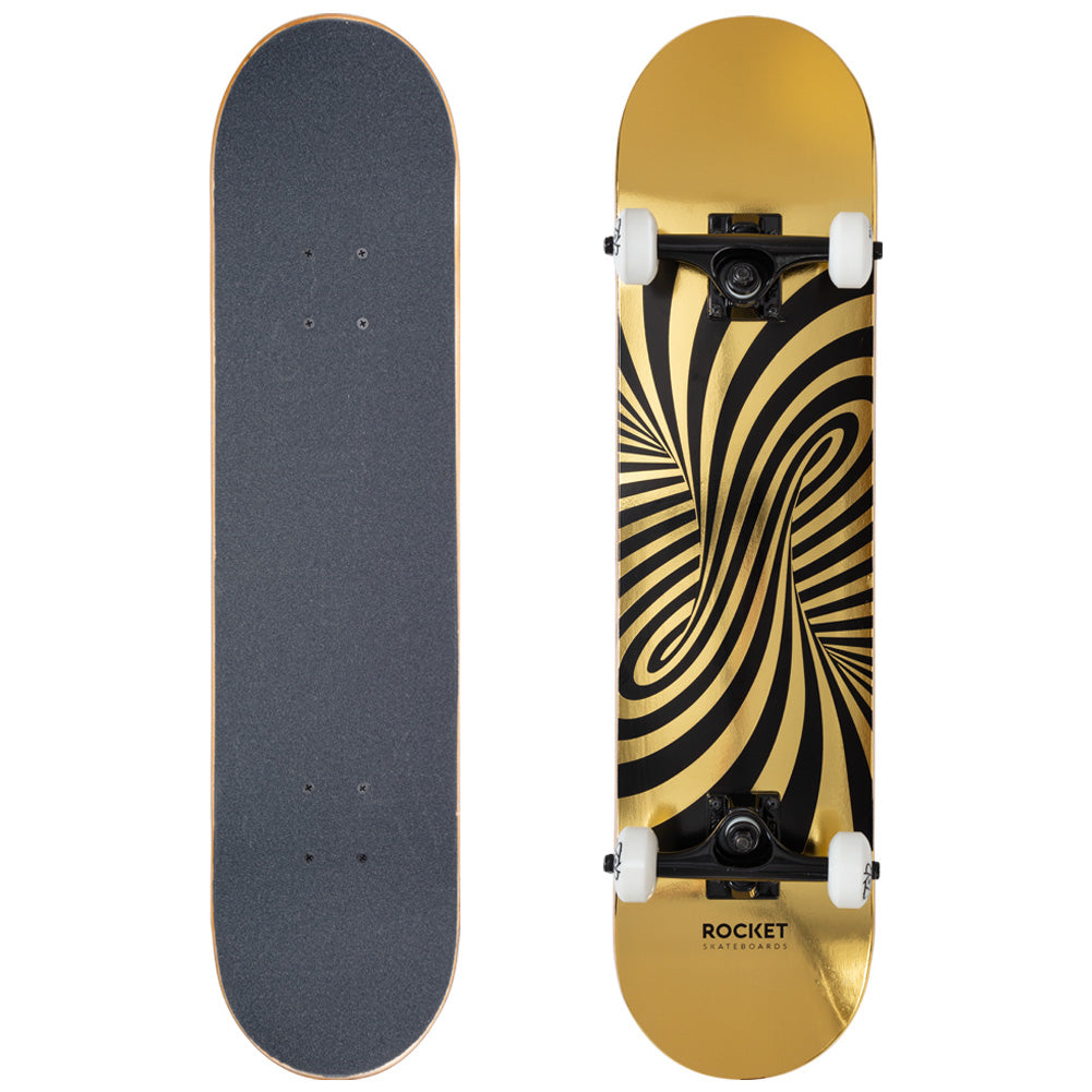 Rocket Twisted Foil Gold 7.50" Skate-board RKT-COM-1555