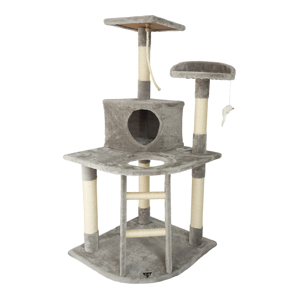 SPOCADO "Rovers" Kratzbaum für Katzen 120 x 55 x 55 cm grau
