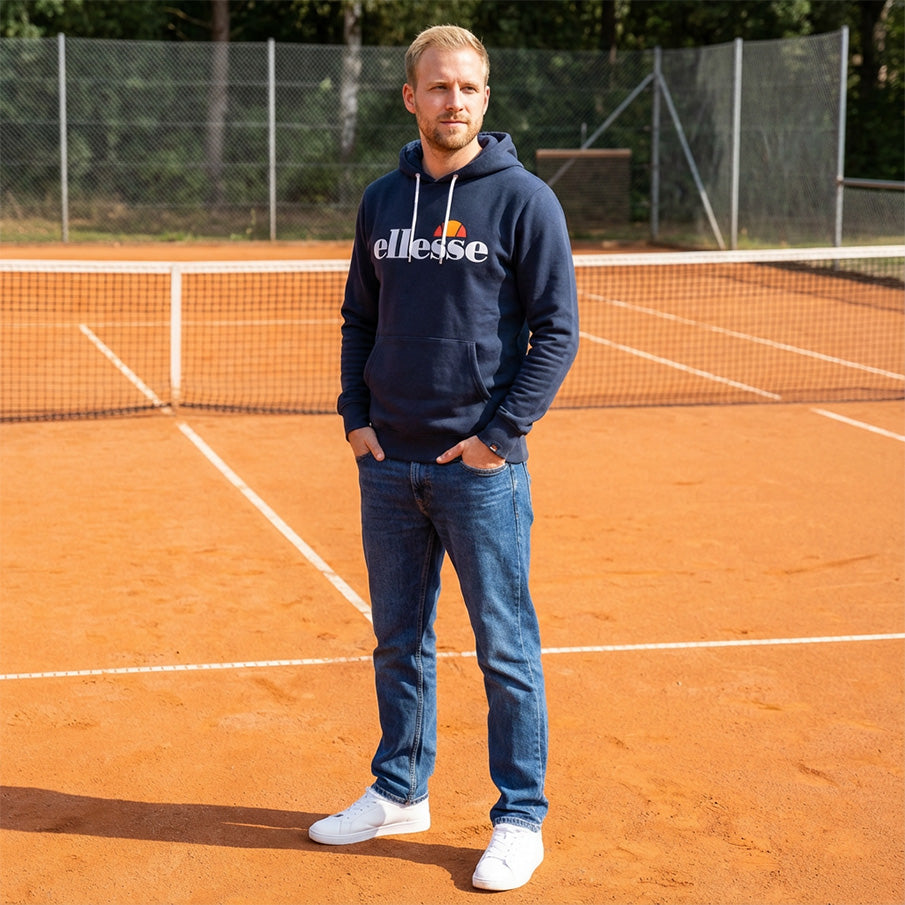 ellesse Monesiglio Hoody Herren Kapuzen Sweatshirt SOP23865-Navy