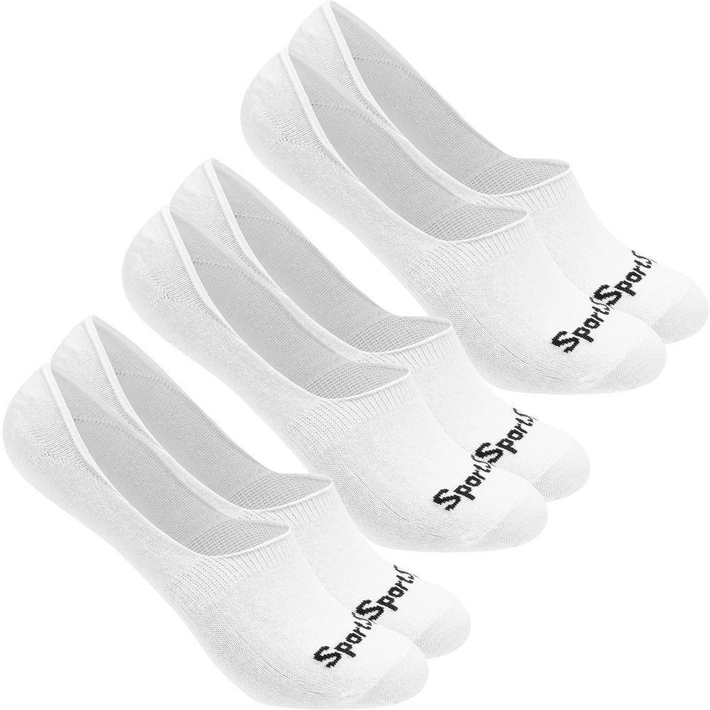 SportSpar.de "Sparlinge" Chaussettes invisibles Socquettes 3 paires blanc