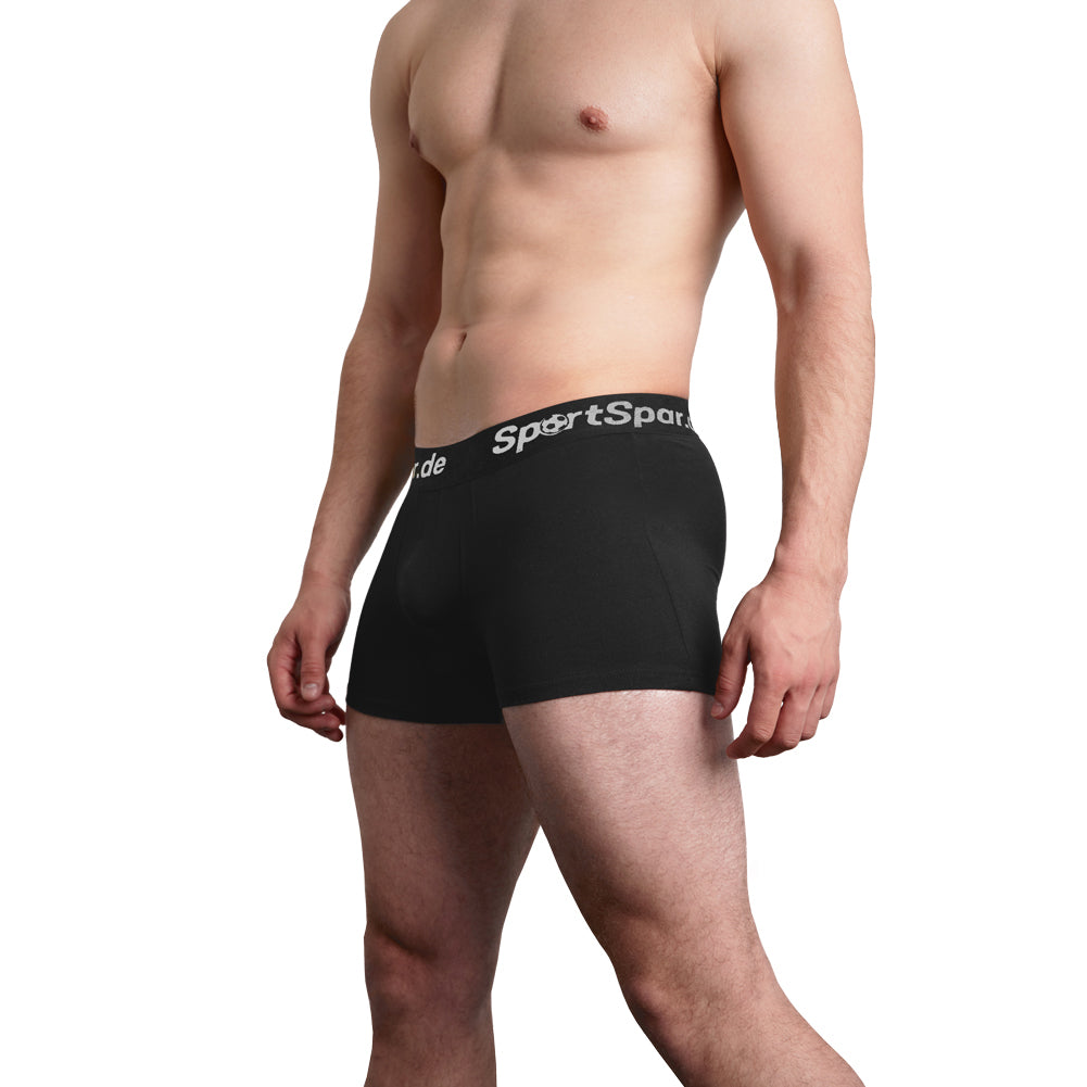 Sportspar.de Herren "Double Sparbuchse" Boxershorts 2er-Pack schwarz-weiß