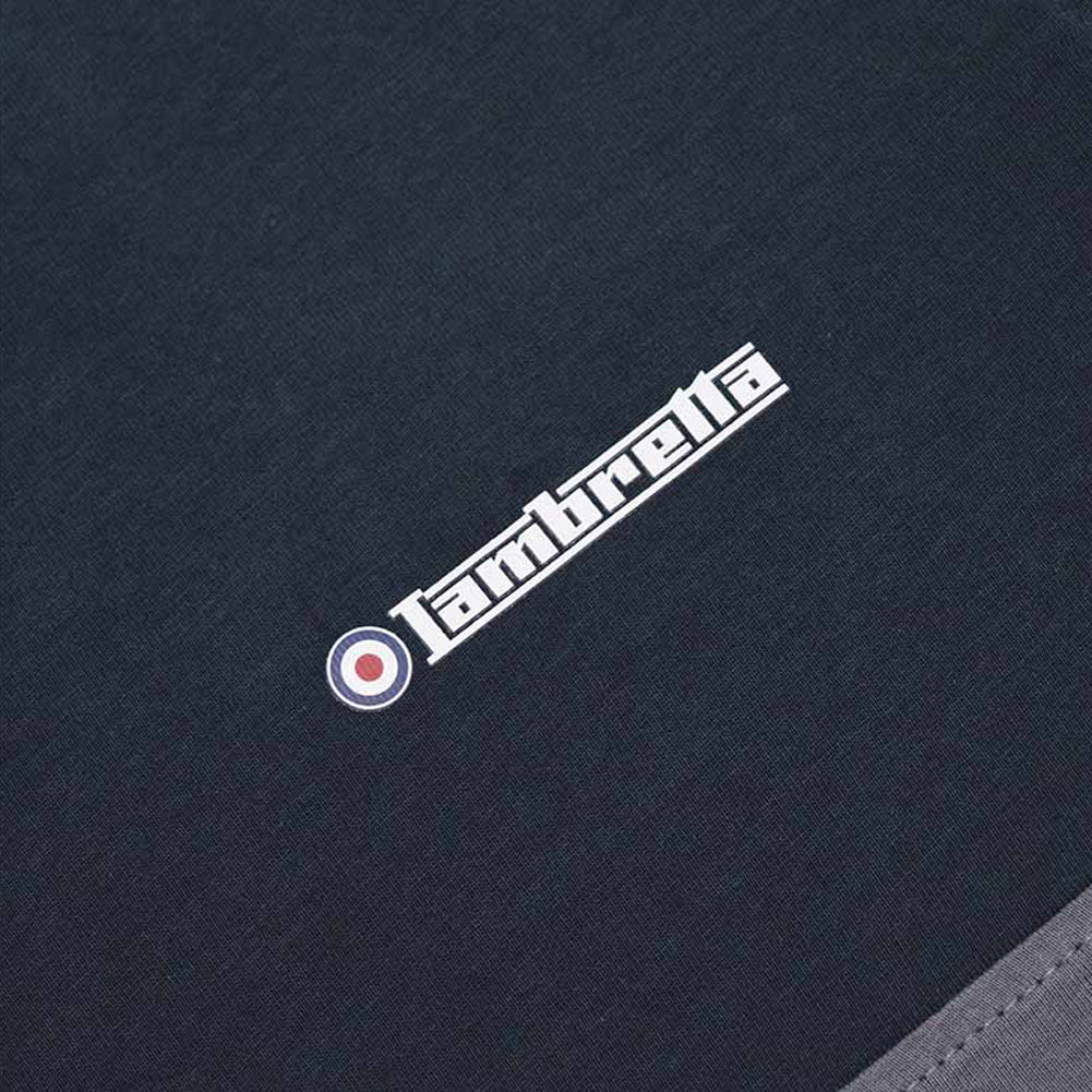 Lambretta Contrast Panel Herren Polo-Shirt SS1219-NAVY