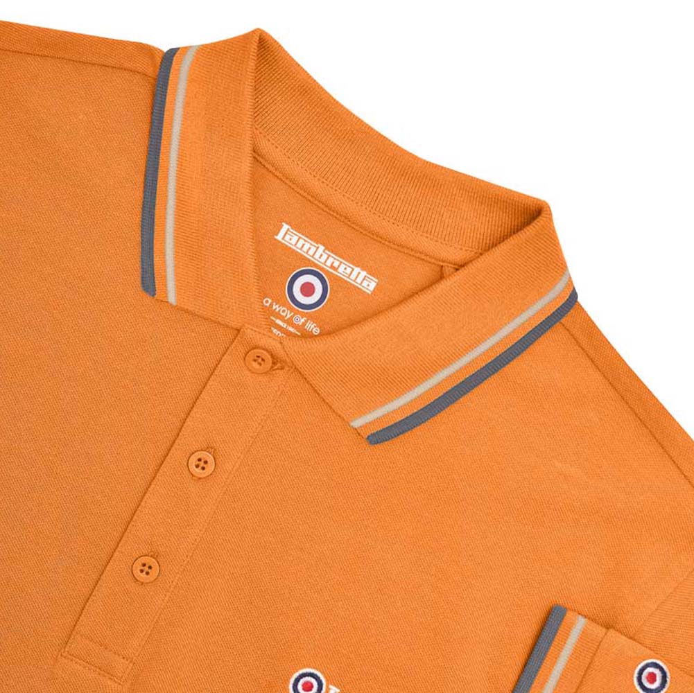 Lambretta Twin Tipped Herren Polo-Shirt SS1608-DES-SUN