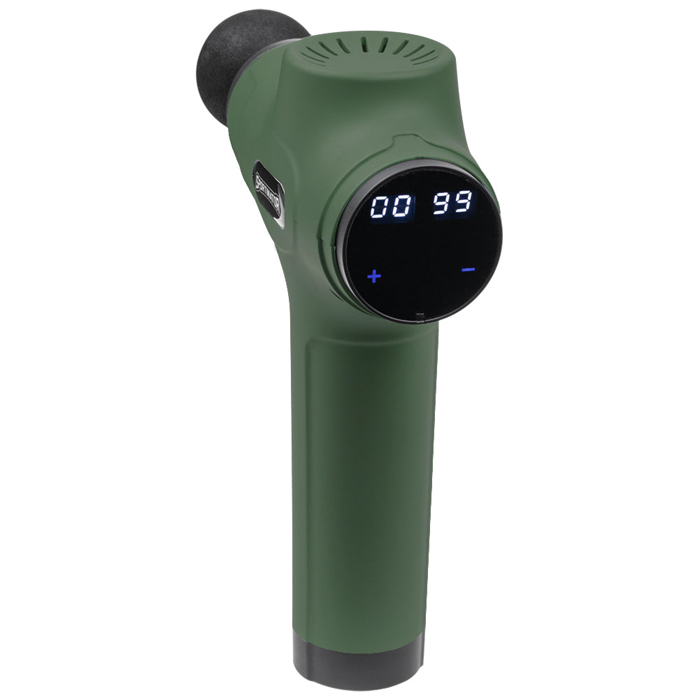 SPORTINATOR "Level Up" Massagepistole inkl. Zubehör grün
