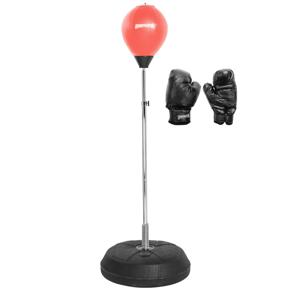 SPORTINATOR Punchingball Boxstand Standbox-Trainer inkl. Boxbirne & Boxhandschuhen rot