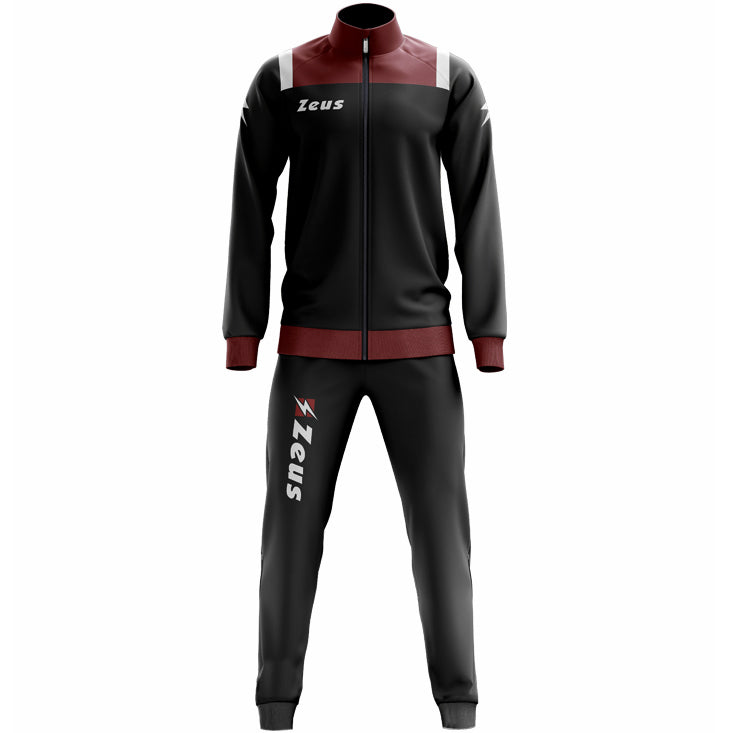 Zeus Tuta Relax Vesuvio Hommes SurvÃªtement noir rouge foncÃ©