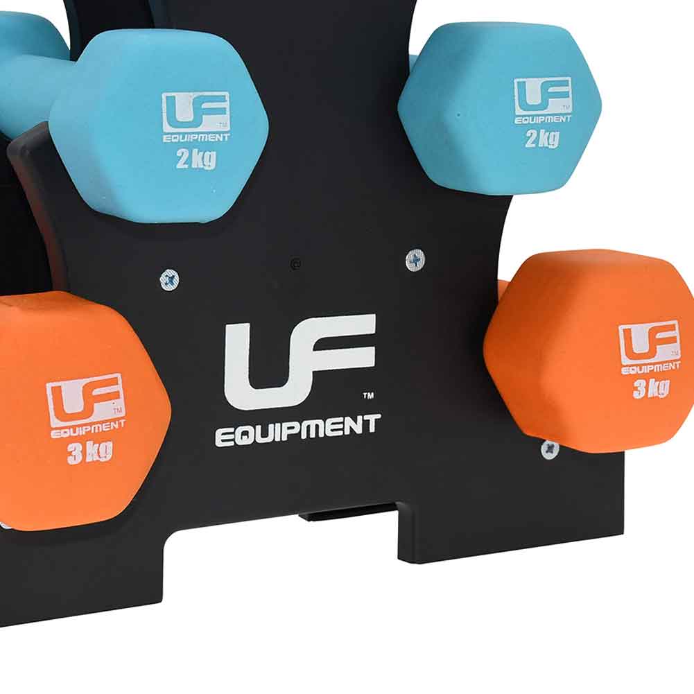 Urban Fitness Arbre Ã  haltÃ¨res 2 x 1kg, 2 x 2kg et 2 x 3kg UFW025
