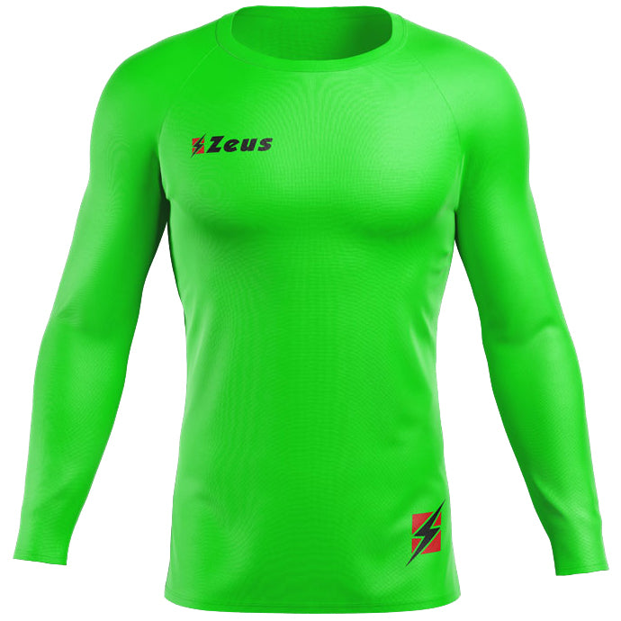 Zeus Fisiko Haut base-layer Haut de sport Ã  manches longues vert fluo
