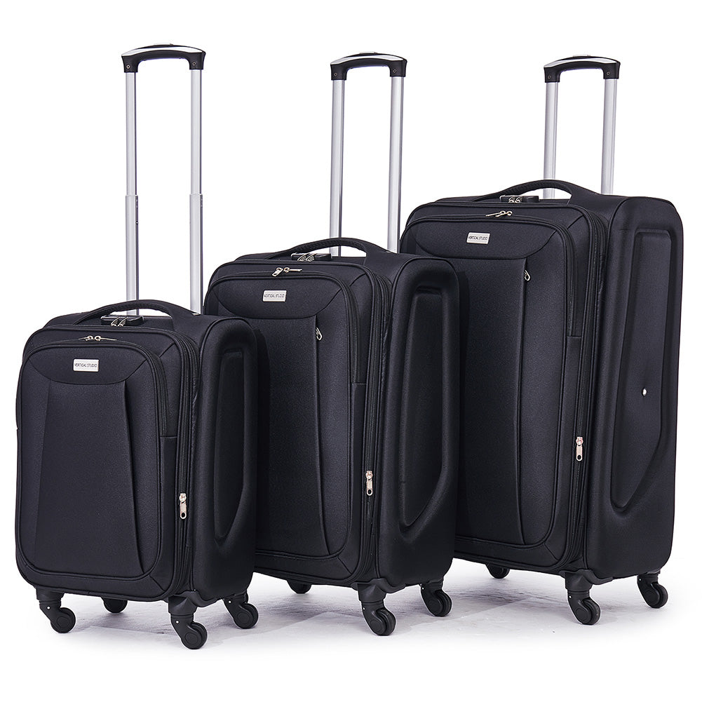 VERTICAL STUDIO "Tromso" 20" 24" 28" Stoffkoffer 3er-Set schwarz