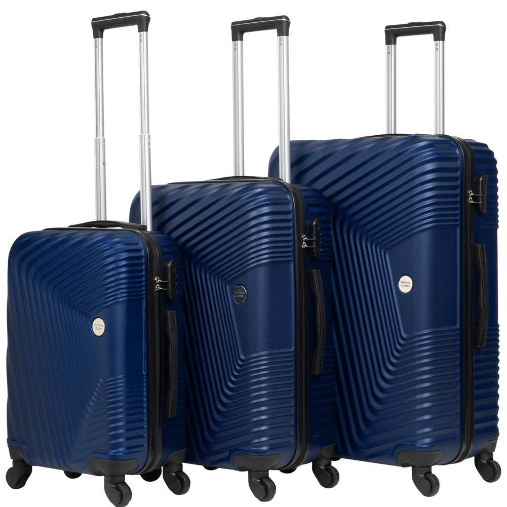 VERTICAL STUDIO "Fredrikstad" Koffer 3er-Set 20" 24" 28" navy